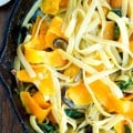 Healthy Kale Squash Mushroom Pasta