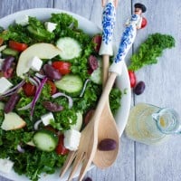 Healthy Kale Greek Salad