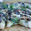 Kale Mushroom Brie Pizza