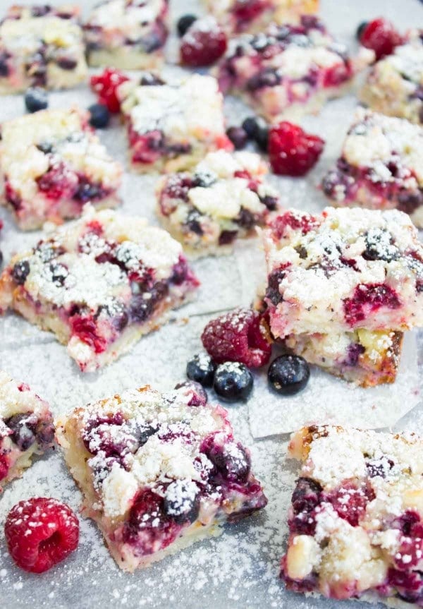 Berry Citrus Poppy Seed Bars