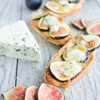 Fig Blue Cheese Honey Crostini