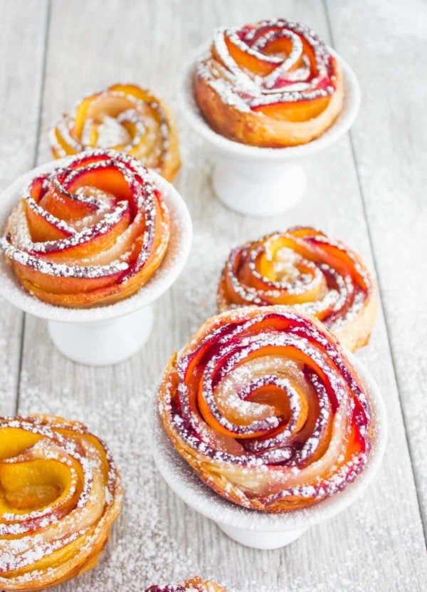 Peach Plum Rose Tarts