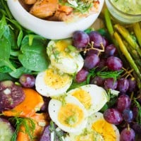 Salmon Asparagus Sweet Potato Nicoise