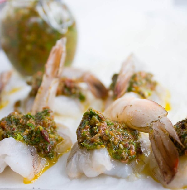 Pesto Stuffed Shrimps