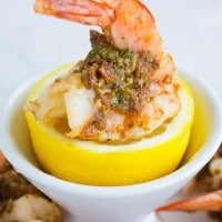 Pesto Stuffed Shrimps