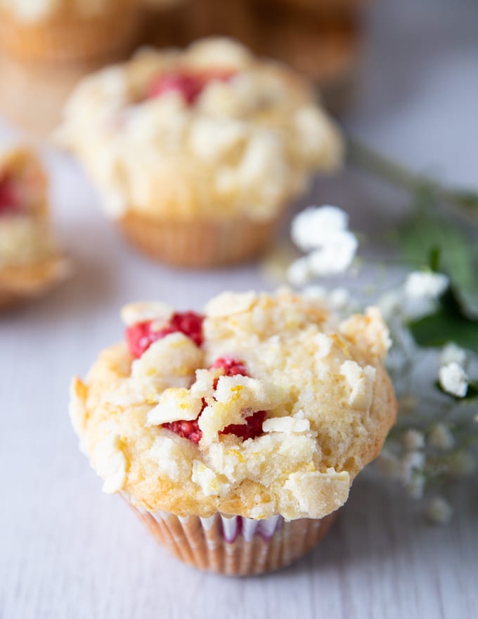 Raspberry Muffins • Best Raspberry Muffins Recipe • Two Purple Figs