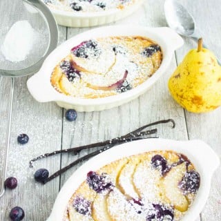 Blueberry Vanilla Pear Clafoutis