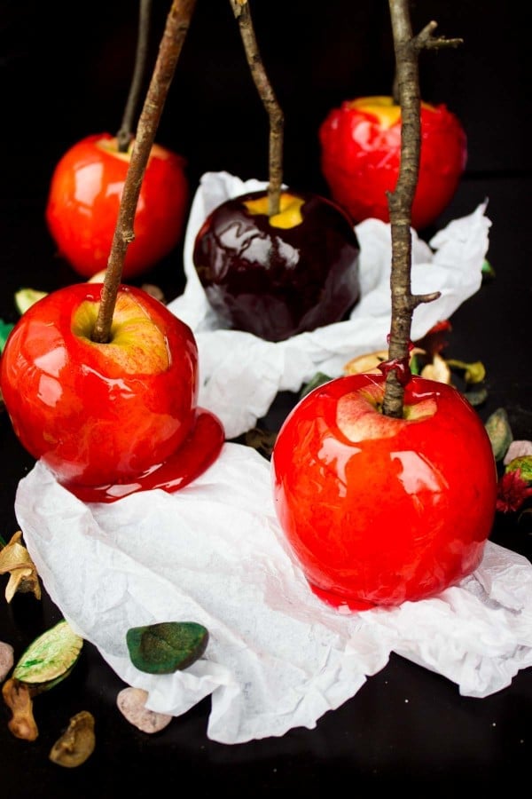 Candy Apples on a wooden stick