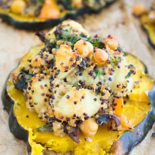 Quinoa Kale Stuffing With Squash Rings