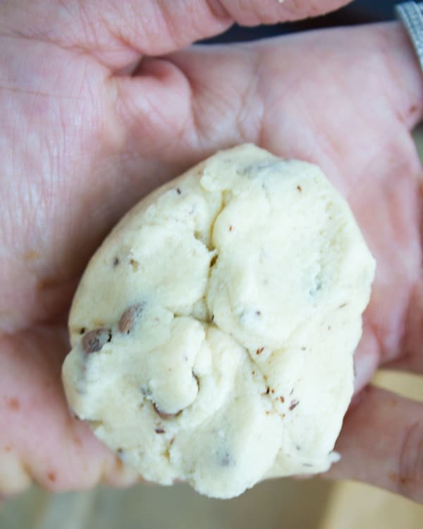 Nutella Stuffed Chocolate Chip Cookies in the making