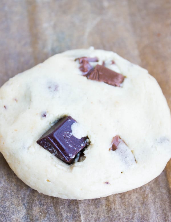 Nutella-Stuffed Chocolate Chip Cookie ready to be baked