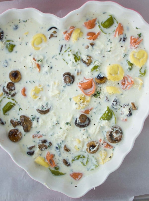 One Pan Creamy Mushroom Tortellini