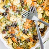 One Pan Creamy Mushroom Tortellini