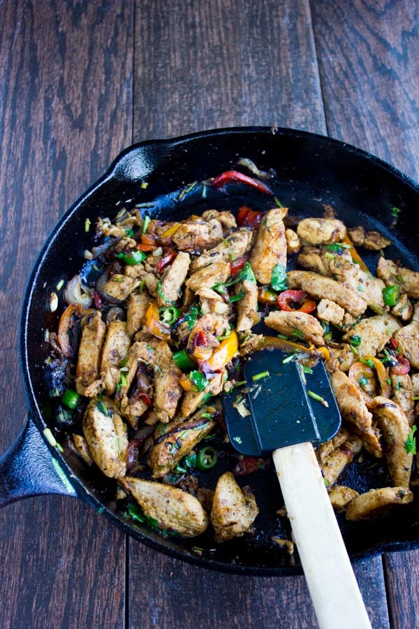 Chicken Fajita with Mango Salsa • Two Purple Figs