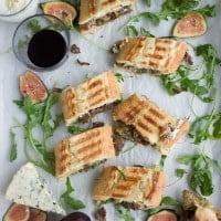Blue Cheese Philly Steak Sandwich. Easy, quick steak sandwiches with mushrooms, blue cheese garlic dip and figs. A crowd pleaser for steak lovers! Get the recipe and SECRET tips on cooking the perfect steak! www.twopurplefigs.com