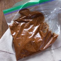 cinnamon swirl placed in a ziploc bag