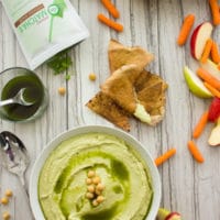 Matcha Power Hummus. This Hummus is the ultimate POWER dip--boosted with anti-oxidant, amino-acids and more from the Matcha green tea! tastes like the hummus you LOVE only slightly sweeter and earthier. Get the easy, Vegan and GF recipe to make asap! www.twopurplefigs.com