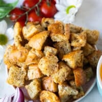 stale italian bread to make panzanella salad