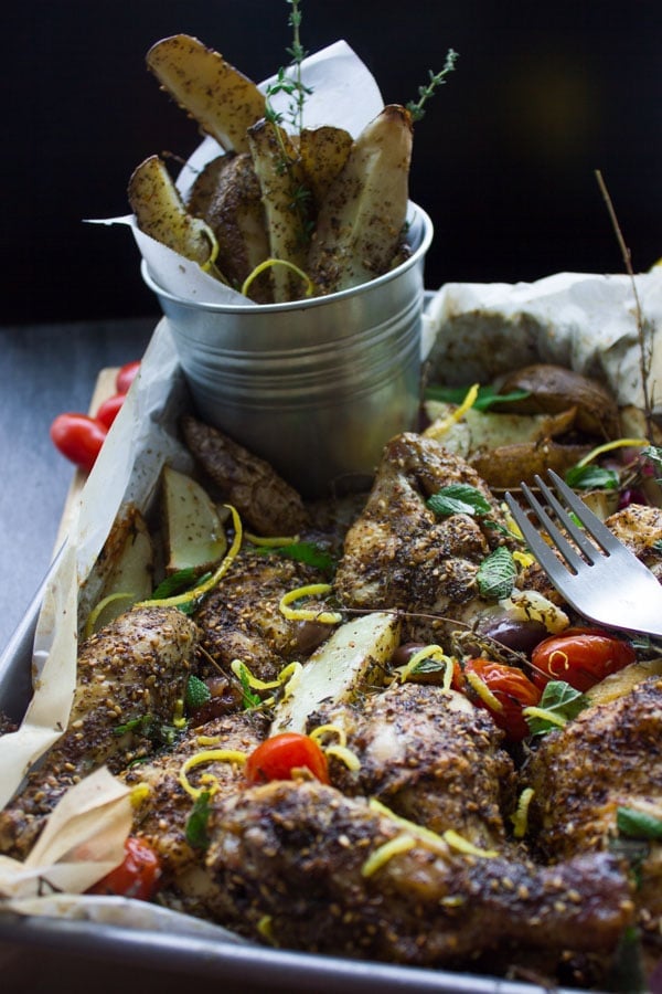 One Pan Chicken Potato Bake With Zaatar • Two Purple Figs
