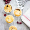 Sweet Cherry Buckle. A quick, easy, vegan and insanely delicious way to enjoy cherry season! The perfect fruit dessert! www.twopurplefigs.com
