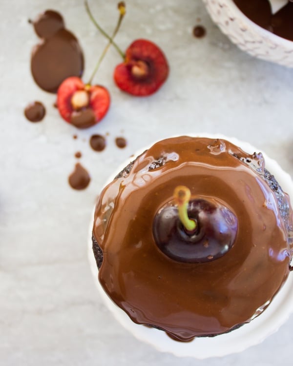 overhead of Easy Mini Black Forest Cupcake