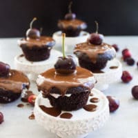 Easy Mini Black Forest Cupcakes. Imagine this crowd pleaser classic made easier, quicker, lighter, and still just as DIVINE! It's a hit at every occasion--get the easy step by step recipe and make it now! Perfect Holiday table dessert too! www.twopurplefigs.com