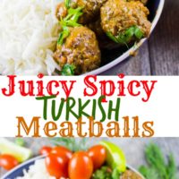 Long Pin for Juicy Spicy Turkish Meatballs
