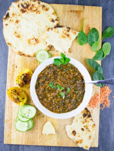 one pot North African Spinach and Lentil Stew