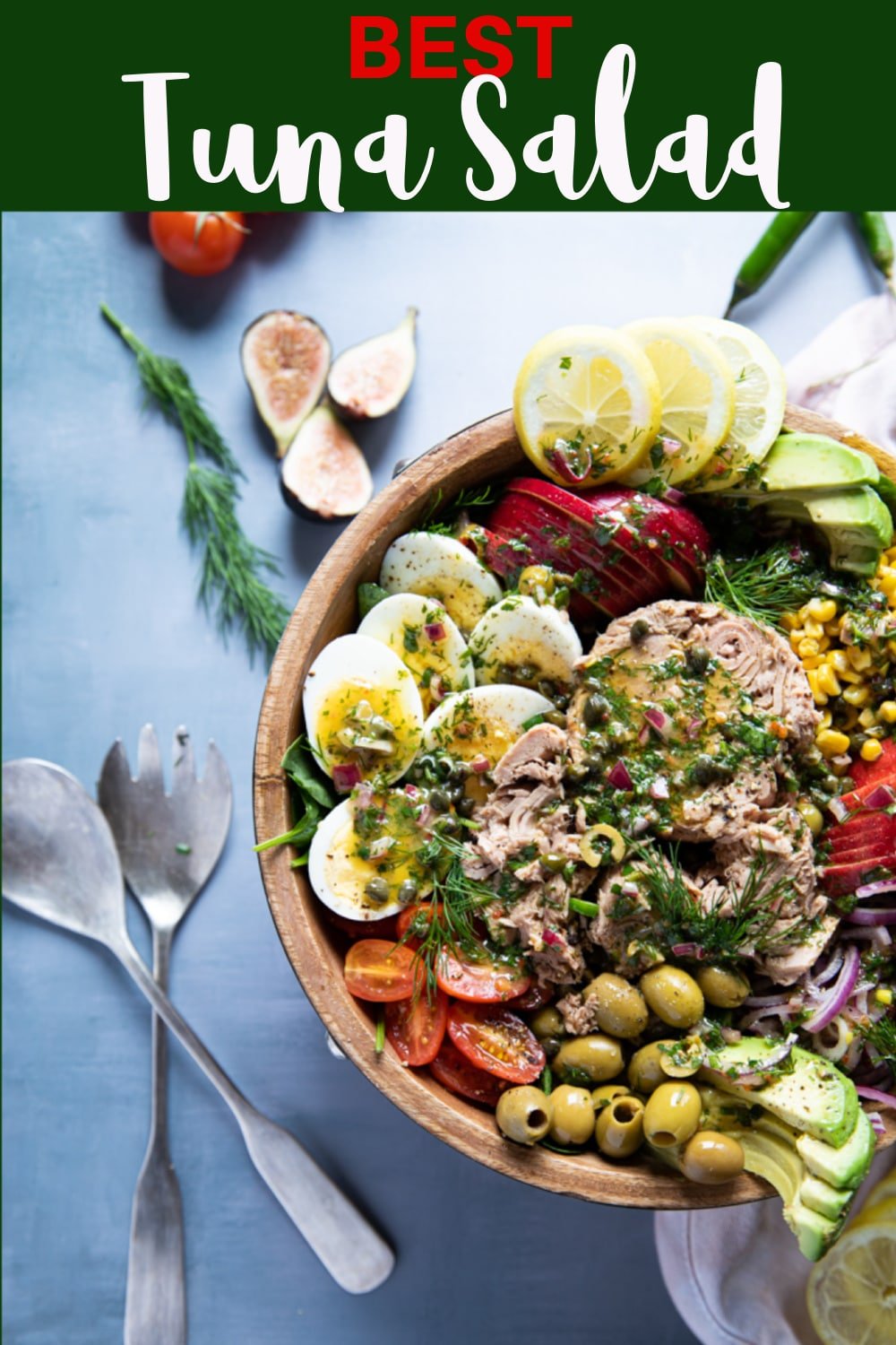 Tuna Salad Recipe + Olive Oil Dressing • Tuna Salad • Two Purple Figs