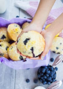 Blueberry Muffins With Lemon Sugar Crunch. Tender and light as air blueberry muffins spiked with a lemon sugar crunch! This will remind you of your grandma's blueberry muffins! www.twopurplefigs.com