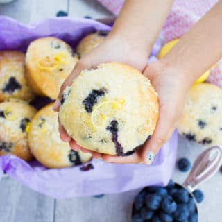 Blueberry Muffins With Lemon Sugar Crunch. Tender and light as air blueberry muffins spiked with a lemon sugar crunch! This will remind you of your grandma's blueberry muffins! www.twopurplefigs.com