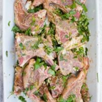 Grilled Lamb Chops with Black Olive Herb Butter. Make the most of grilling and try those grilled lamb chops with no marinades, just a load of flavor from the Olive Herb Butter! Set up a party in minutes and enjoy one of my favorite ways to do lamb! www.twopurplefigs.com