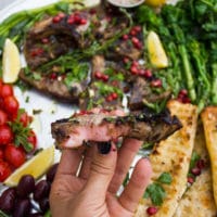 Grilled Lamb Chops with Black Olive Herb Butter. Make the most of grilling and try those grilled lamb chops with no marinades, just a load of flavor from the Olive Herb Butter! Set up a party in minutes and enjoy one of my favorite ways to do lamb! www.twopurplefigs.com