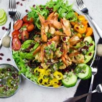 Shrimp Salad Recipe With Lentils Avocados And Shallot Vinaigrette. Easy, quick and filling homemade meal that's succulent and delicious! Get the recipe and tips on making this in a snap at www.twopurplefigs.com