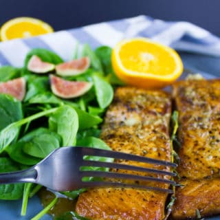 Garlic Orange Seared Salmon. Easy Salmon dinners and tips for cooking perfect salmon on the stovetop every single time!