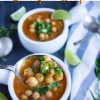 Long Pin for Soothing Garlic Chickpea Soup