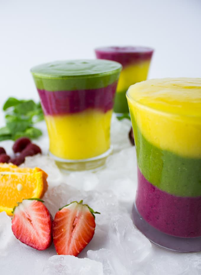 Rainbow Fruit Smoothie Recipes. The easiest Vegan insanely delicious smoothies you'll ever make!!