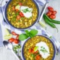 Moroccan Lamb and Turmeric Lentil Soup. Protein and flavor packed soup infused with lamb, lentils, chickpeas and simmered in a turmeric tomato broth! Super delicious hearty bowl you can not miss!