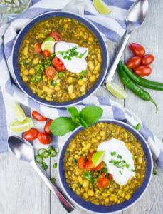 Moroccan Lamb and Turmeric Lentil Soup. Protein and flavor packed soup infused with lamb, lentils, chickpeas and simmered in a turmeric tomato broth! Super delicious hearty bowl you can not miss!