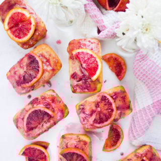 Easy Blood Orange Cakes And Glaze. Easy, sweet, delicious and tender orange cakes that taste like orange heaven!