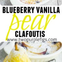 Blueberry Vanilla Pear Clafoutis - Pin