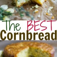 Cheddar Zucchini Cornbread recipe - Pin