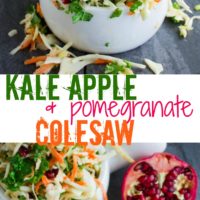 Coleslaw with Kale Apple & Pomegranate - Pin