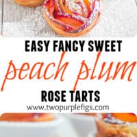 Peach Plum Rose Tarts - pin
