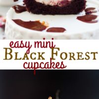 Easy Mini Black Forest Cupcakes