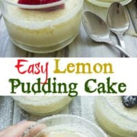 easy lemon pudding cake - pin