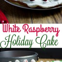 Fluffy White Raspberry Holiday Cake
