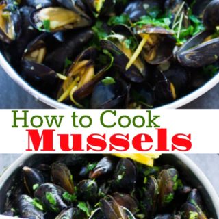 Long Pin for How to Cook Mussels with Garlic and Lemon Sauce