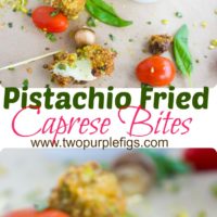 Long Pin for Pistachio Fried Caprese Bites