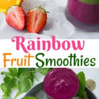 long pin Rainbow Fruit Smoothie Recipes